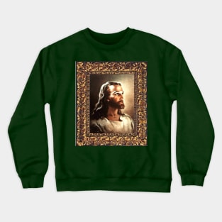 WARNER SALLMAN'S JESUS FRAMED IN GOLD Crewneck Sweatshirt